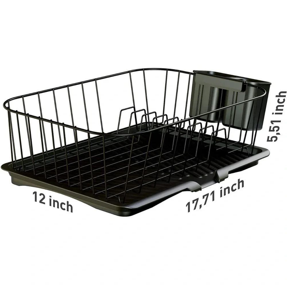 Brand New Large Dish Drying Rack Drying Rack w/ Swivel Spout for Kitchen Counter